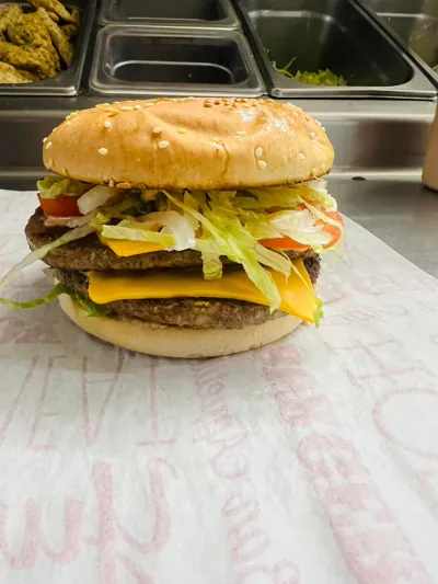 Half Pounder Burger with Double Cheese